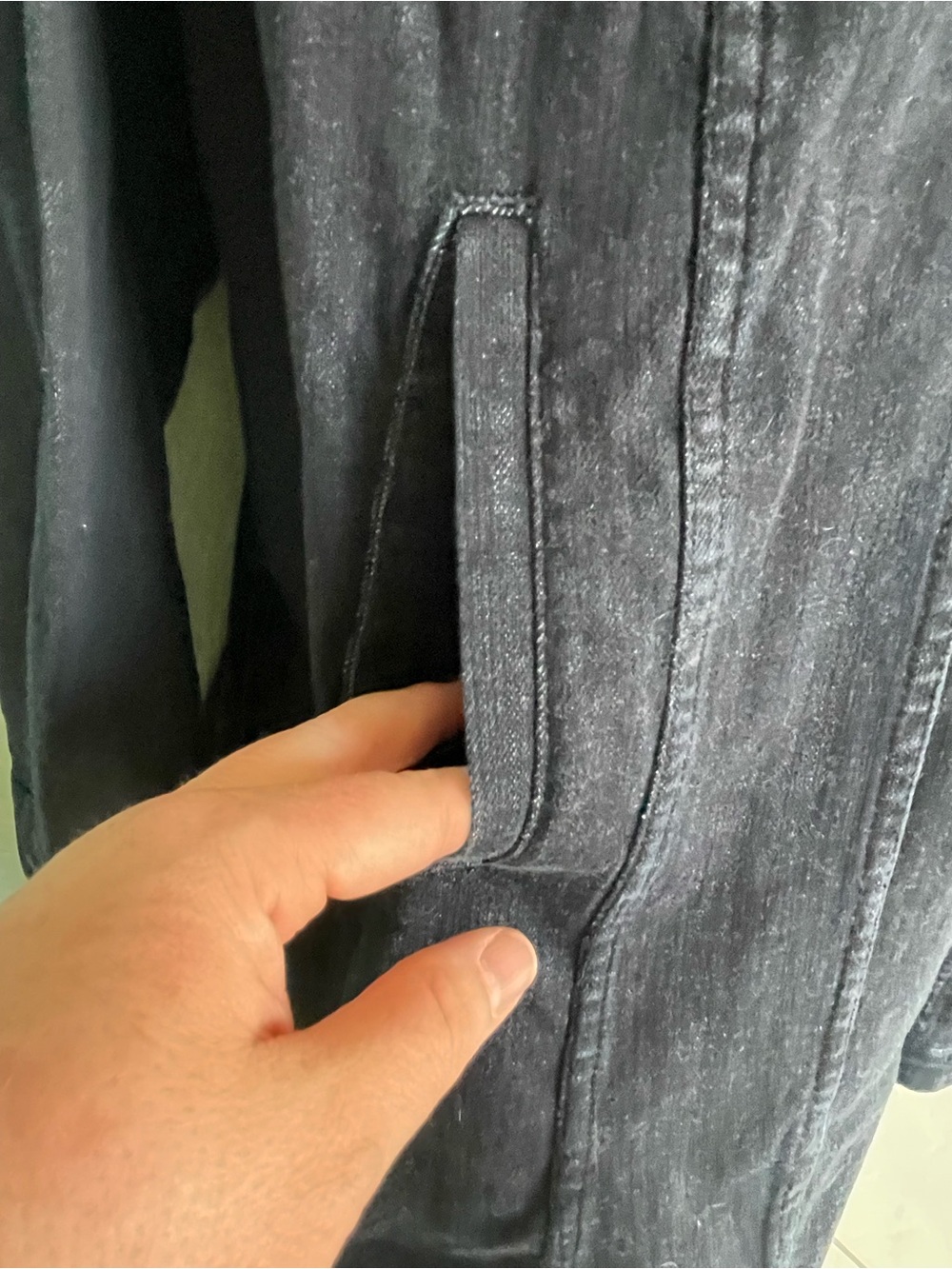 Oversized Button-Front Denim Jacket - Picture 5 of 12